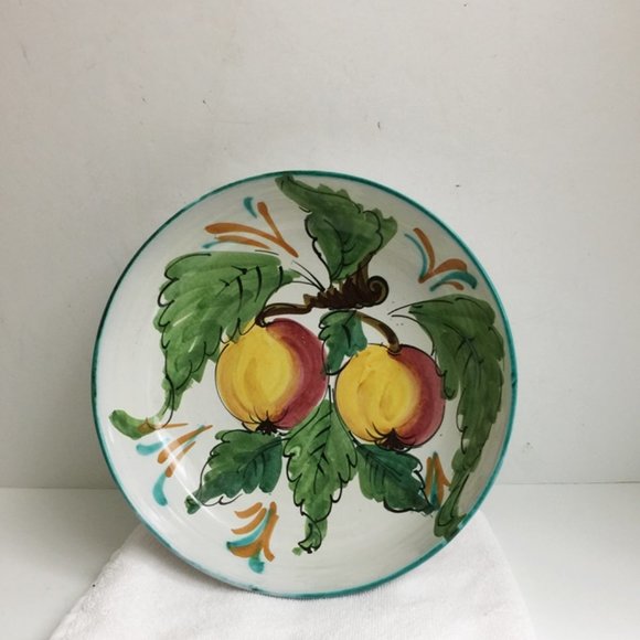 Mid Century Salad Bowl 11 1/2" + Serving Spoon & Fork Ceramic Italy 1954 Vintage - Picture 3 of 11